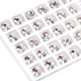 Luminous Green Dome Round Shape High Quality Glass Pointed Back Fancy Rhinestones WholesaleRhinestone